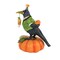 Bethany Lowe 10.0 Inch Tricky Crow On Pumpkin Halloween Figurine , Portable Halloween Decor